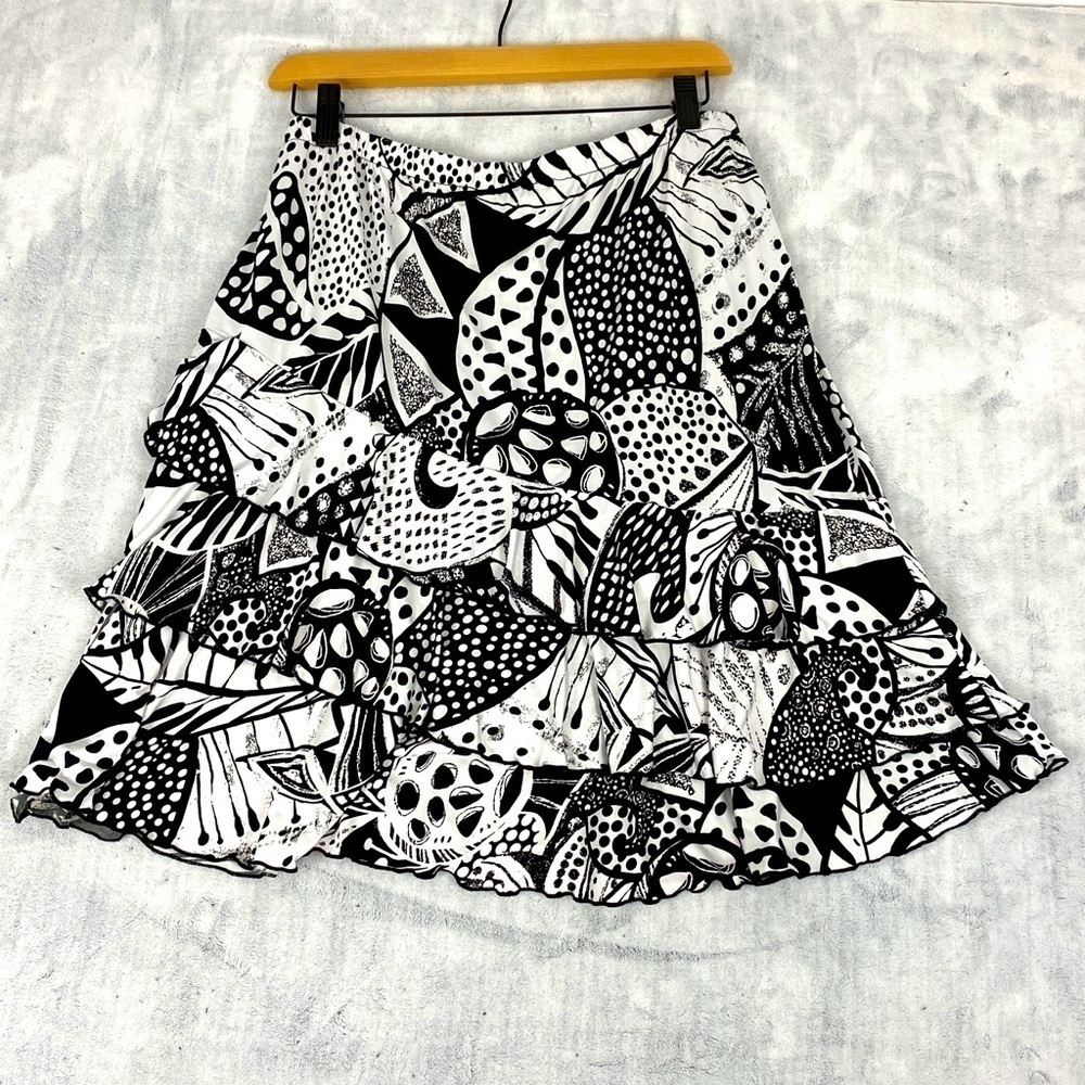 Lanalee Ruffled Skater Skirt Layered Mini